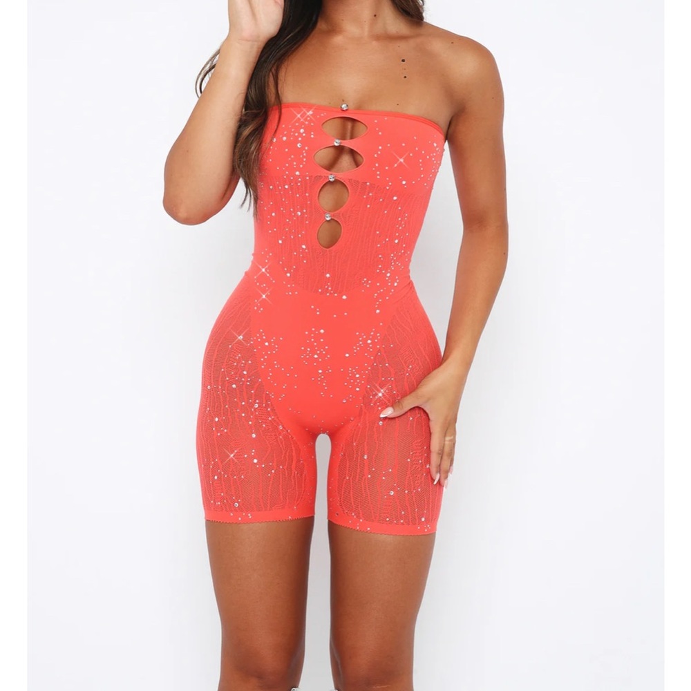 WHITE FOX BODY TO BODY PLAYSUIT